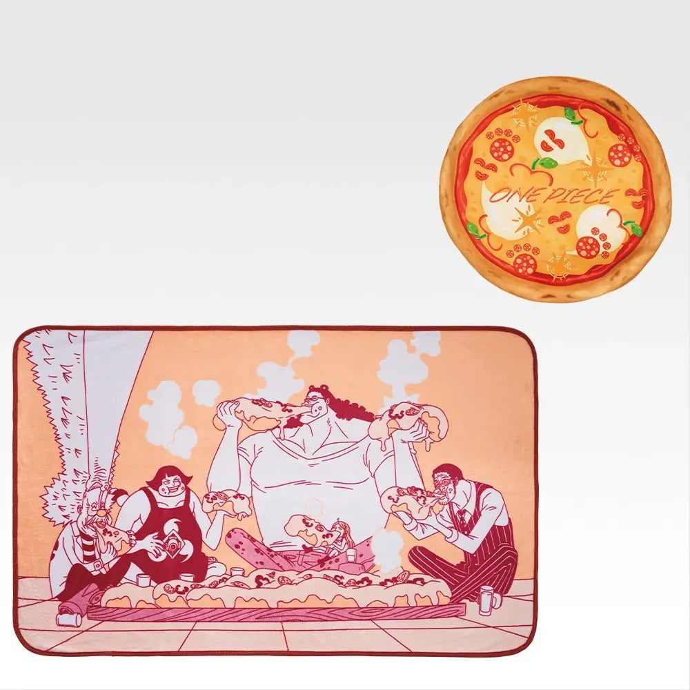 Ichiban Kuji One Piece Future Island Egghead ~Burst of Energy~ Prize F Blanket with pizza case