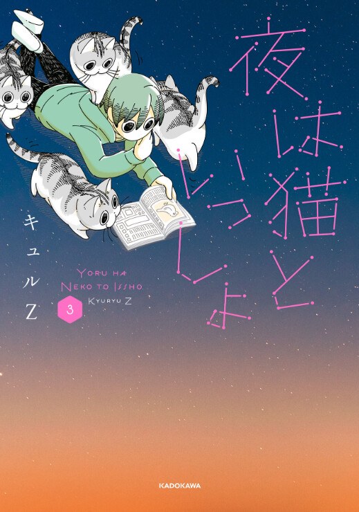 KyuryuZ - Yoru wa Neko to Issho - Comics - Hard Cover - 3 (Kadokawa) — Vol. 3 V03 mandorama 01