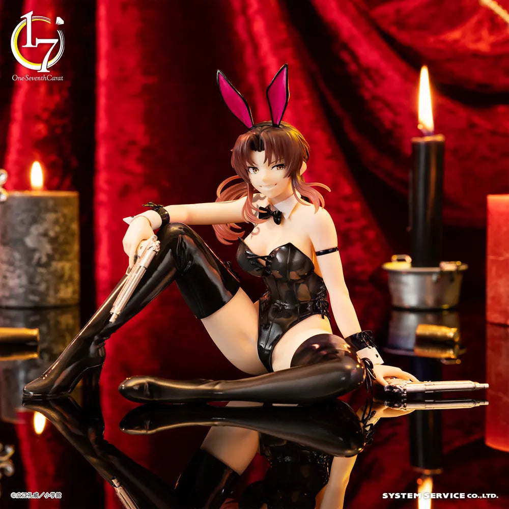 One-Seventh Caratフィギュアレヴィ バニーVer. Black Lagoon One-Seventh Carat Prize Figure by System Service - Mandorama