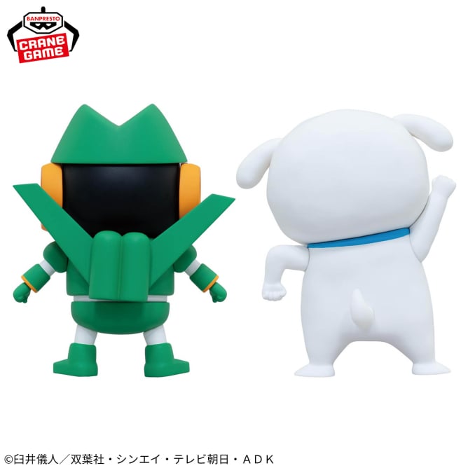 Cantam Robo Shin-chan and Shiro Shin-chan Crayon Shin-chan Prize Figure by Banpresto - Mandorama