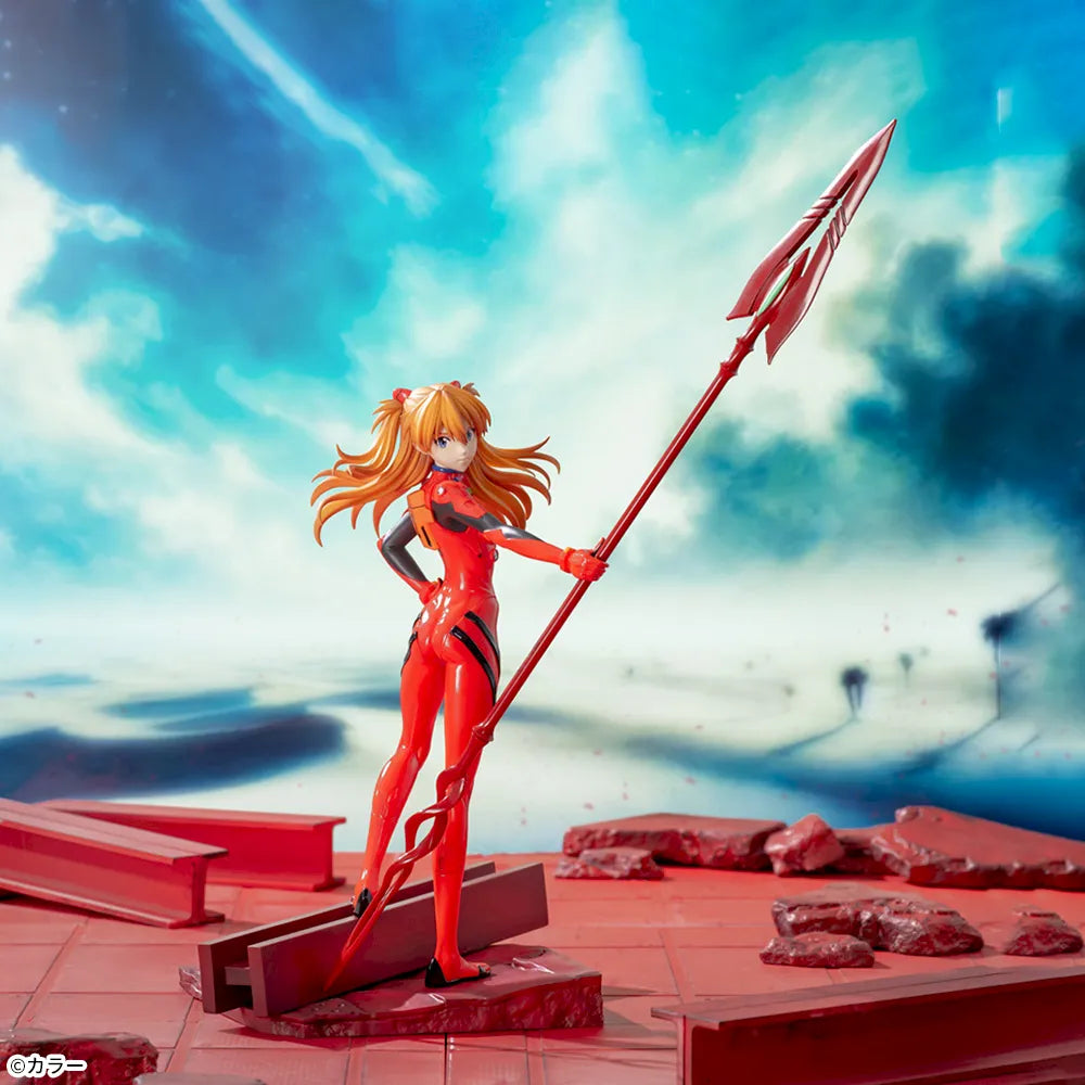 Shikinami Asuka Langley × Spear of Cassius Evangelion 3.0+1.0 Thrice Upon a Time Luminasta Prize Figure by Sega - Mandorama [src:https://tokutame.net/wp-content/uploads/2025/08/prize-20250919-eva-sega1.webp]