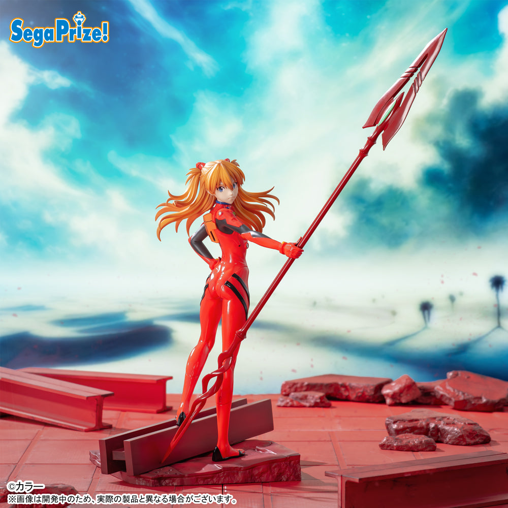 Shikinami Asuka Langley × Spear of Cassius Evangelion 3.0+1.0 Thrice Upon a Time Luminasta Prize Figure by Sega - Mandorama [src:https://figisland.net/wp-content/uploads/2025/04/s01011615048930.jpg]