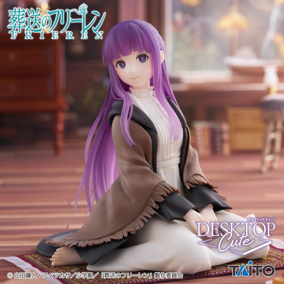 Fern Frieren: Beyond Journey's End Desktop Cute Prize Figure by Taito (04/2025) - Mandorama [src:https://tokutame.net/wp-content/uploads/2025/03/prize-202504-frieren-taito1.webp]