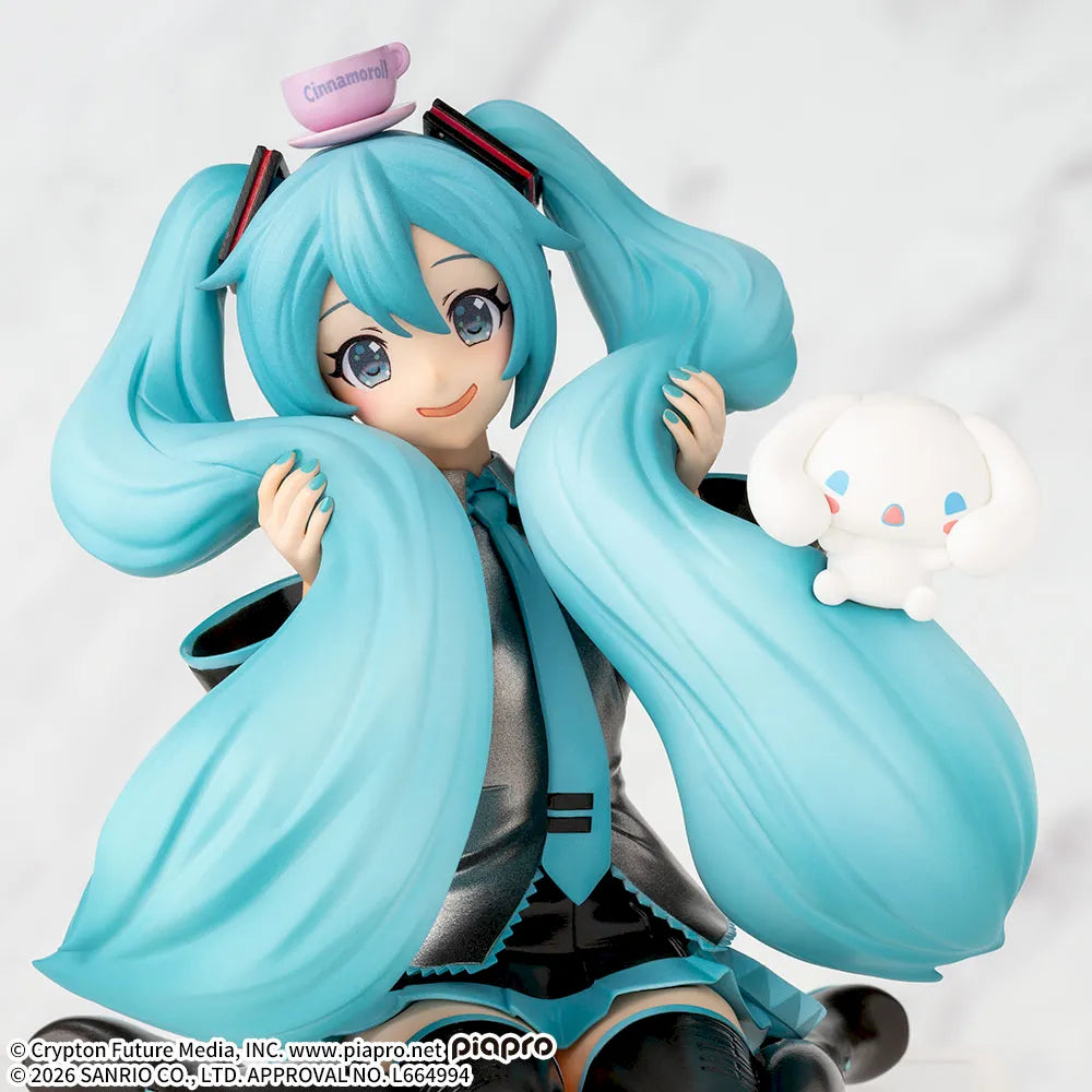 Hatsune Miku × Cinnamoroll Hatsune Miku Chokonose Premium Figure Prize Figure by Sega - Mandorama