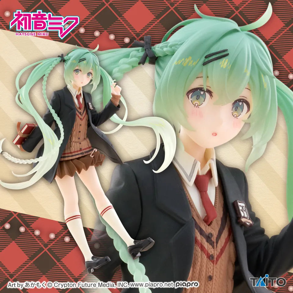 Preppy Hatsune Miku Fashion Figure Prize Figure by Taito (07/2025) - Mandorama [src:https://tokutame.net/wp-content/uploads/2025/06/prize-202507-hatsunemiku-taito3.webp]