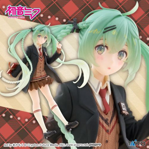 Preppy Hatsune Miku Fashion Figure Prize Figure by Taito (07/2025) - Mandorama [src:https://figisland.net/wp-content/uploads/2025/07/s01011615051077.jpg]
