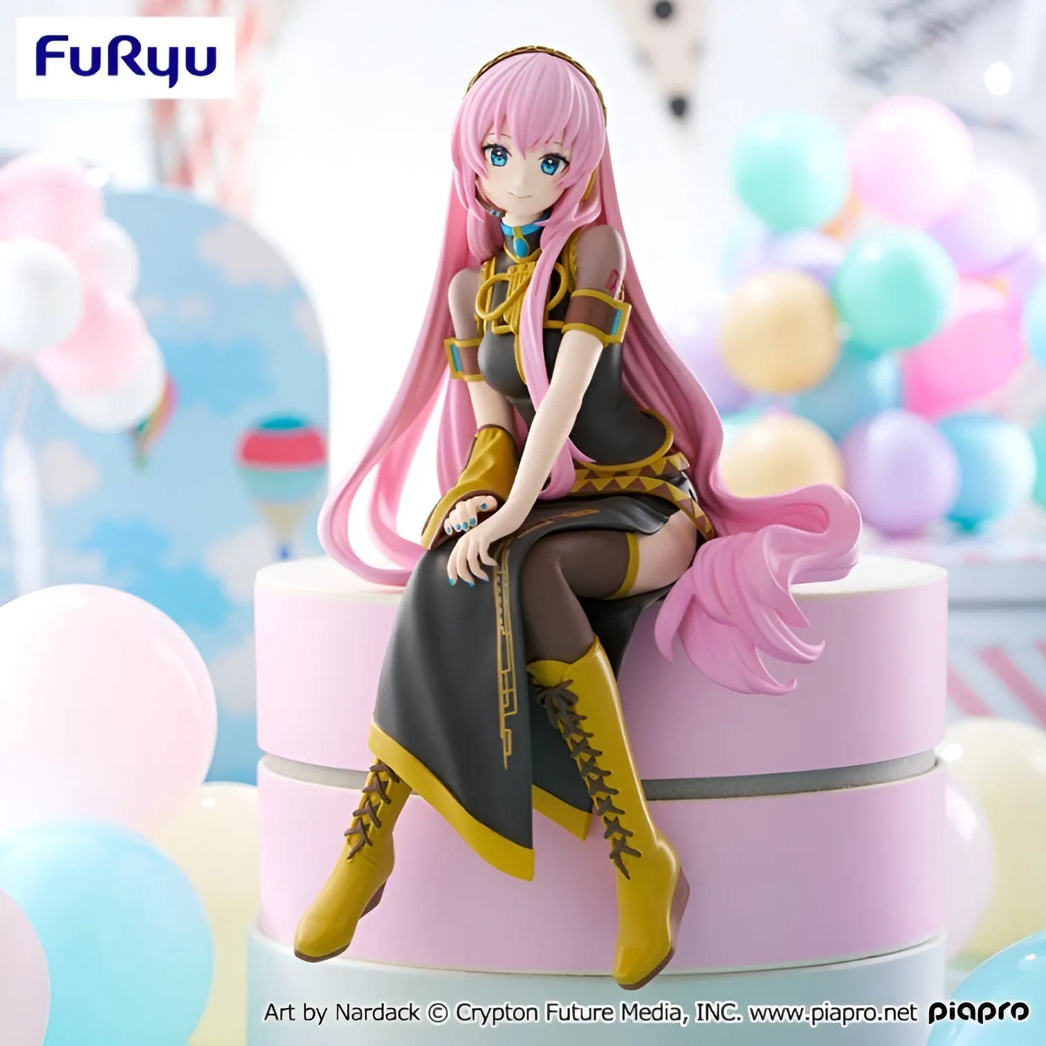 Megurine Luka Hatsune Miku Noodle Stopper Figure Prize Figure by FuRyu - Mandorama [src:https://tokutame.net/wp-content/uploads/2025/03/prize-202504-hatsunemiku-furyu1.webp]