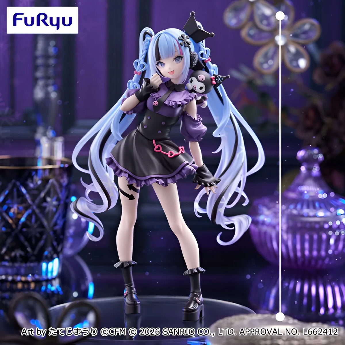 Yuki Miku × Kuromi Hatsune Miku Trio-Try-iT Prize Figure by FuRyu (02/2026) - Mandorama [src:https://tokutame.net/wp-content/uploads/2026/01/prize-202602-hatsunemiku-furyu1.webp]