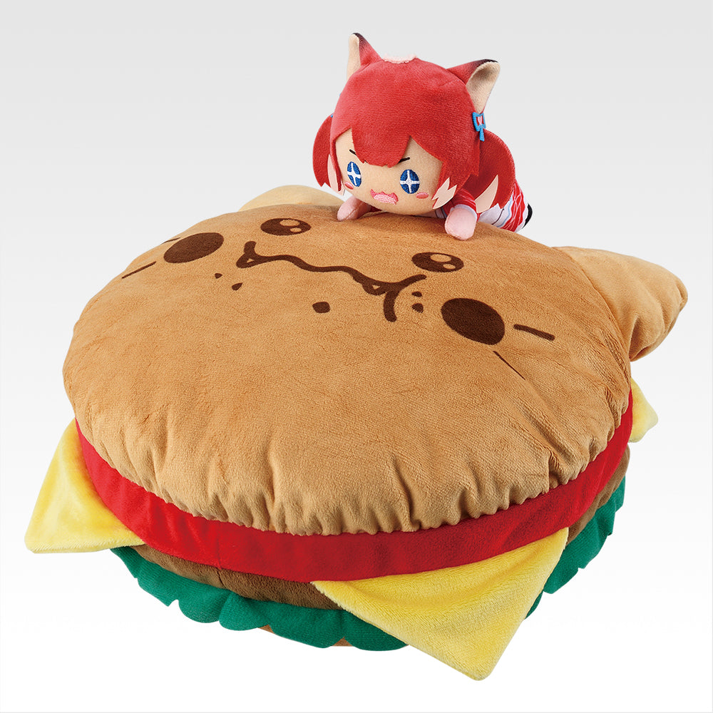 Ichiban Kuji Akami Karubi Prize A Karubi Assault Hamburger Cushion - Mandorama