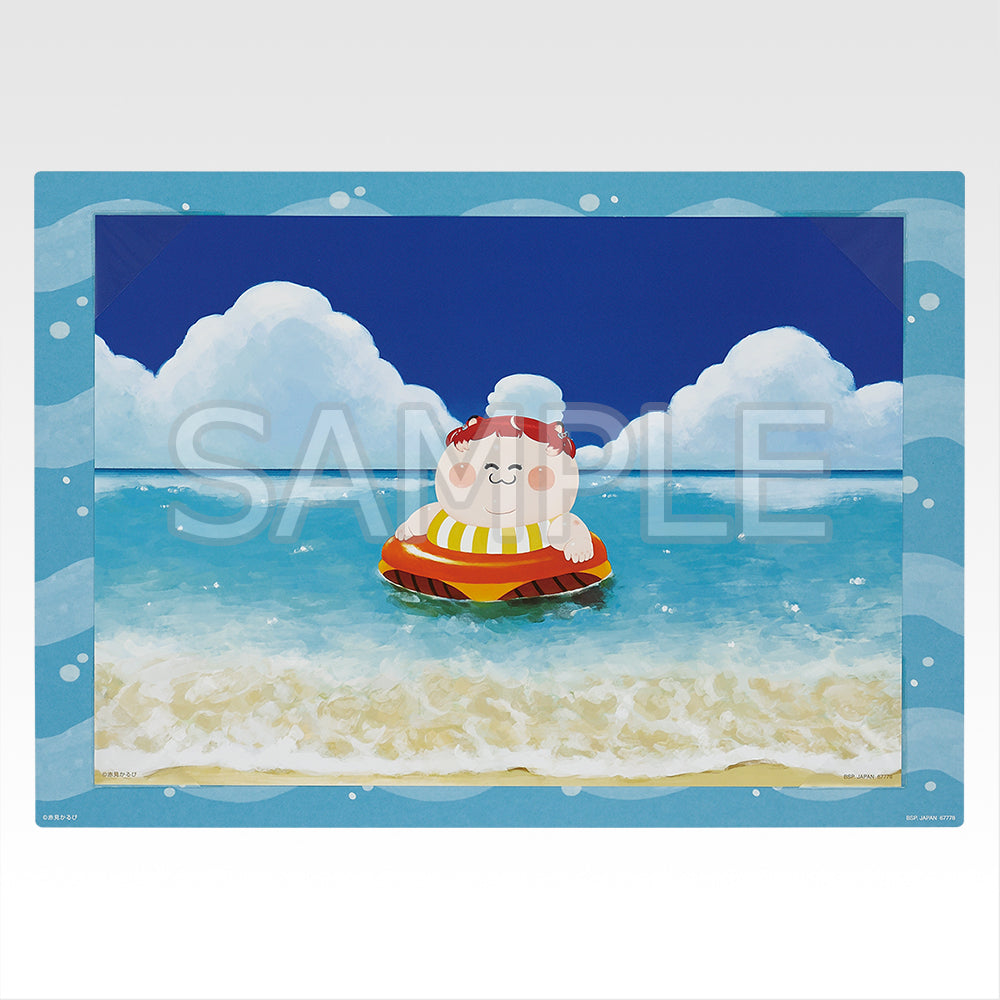 Ichiban Kuji Akami Karubi Prize D "Beach Debu Karubi" Illustration Board - Mandorama