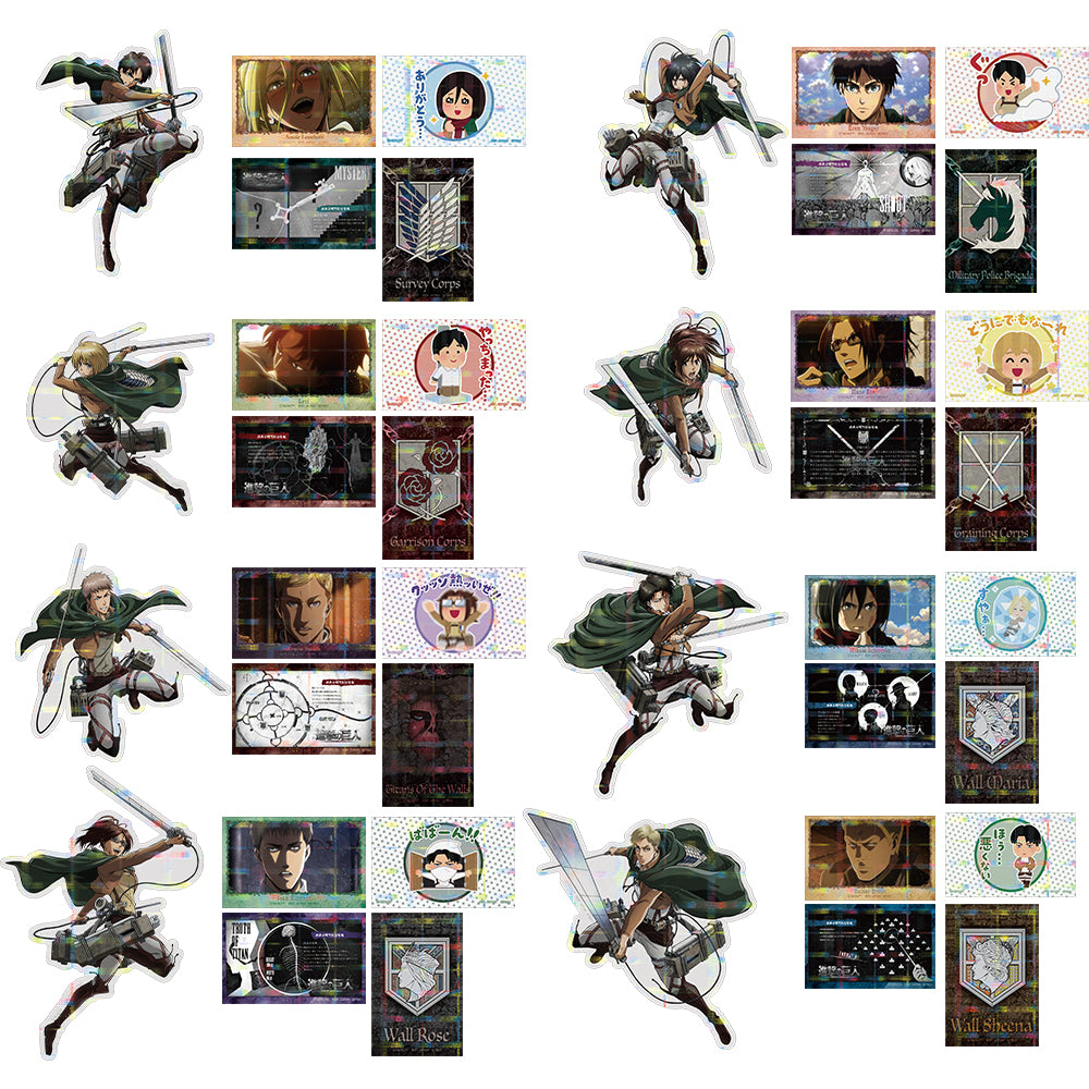 Ichiban Kuji Attack on Titan Prize G Hologram Sticker Set A - Mandorama