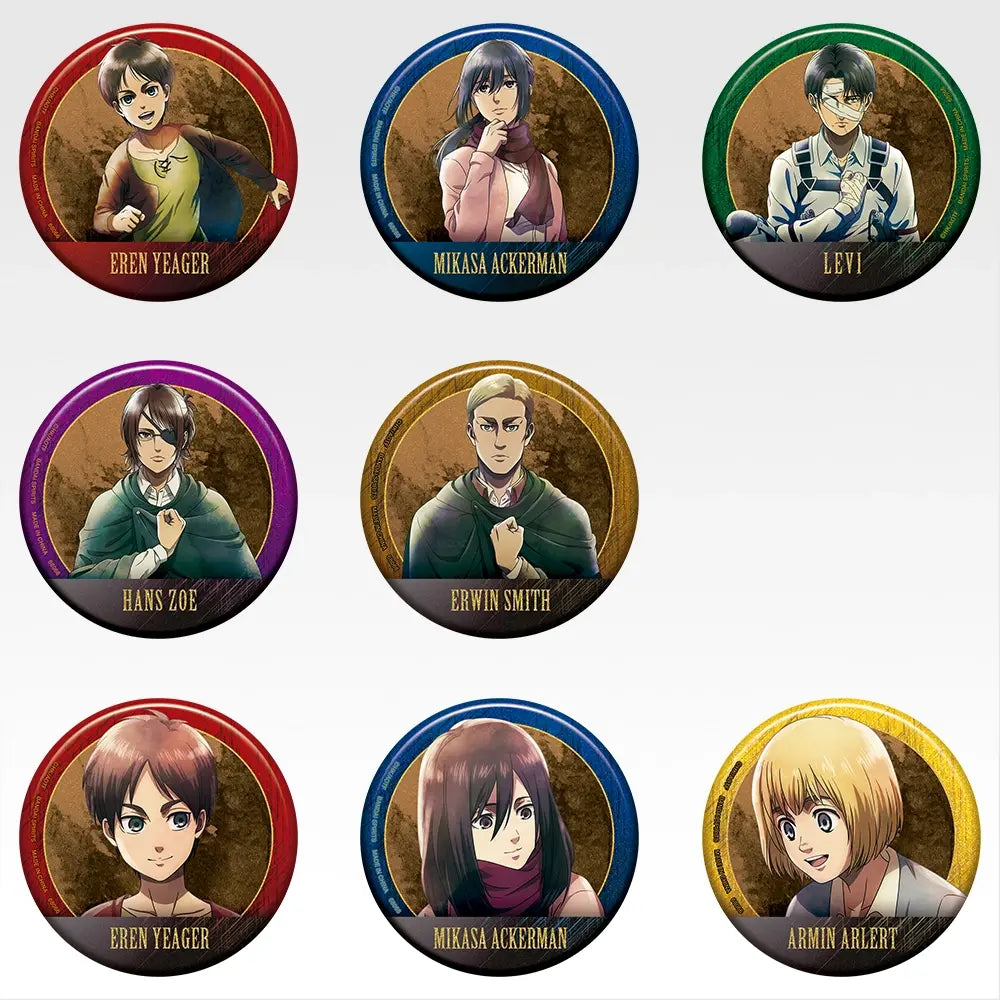 Ichiban Kuji Attack on Titan Prize G Metallic Can Badge - Mandorama