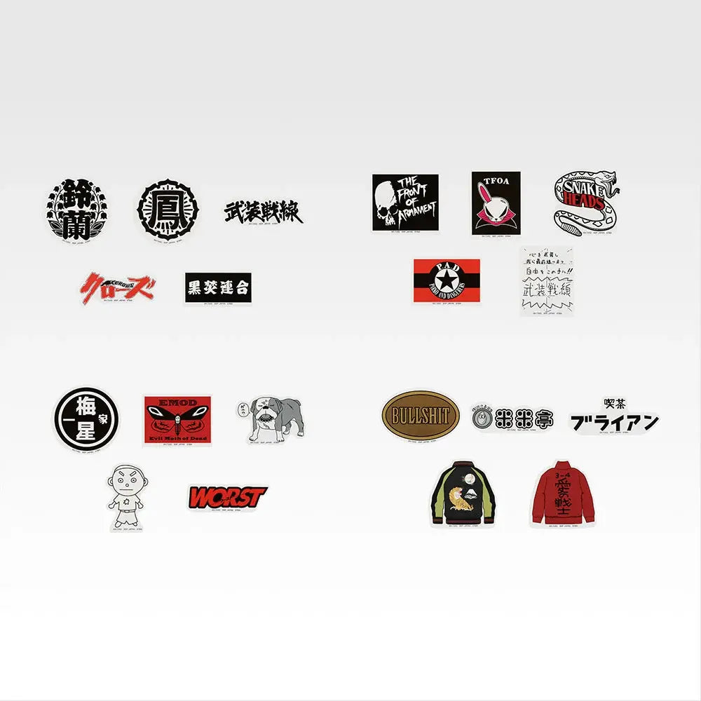 Ichiban Kuji Crows & Worst Prize F Flake Sticker Set - Mandorama