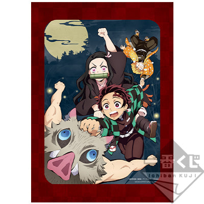 Ichiban Kuji Demon Slayer: Kimetsu no Yaiba Prize E Original Illustration Mini Poster with Mount - Mandorama