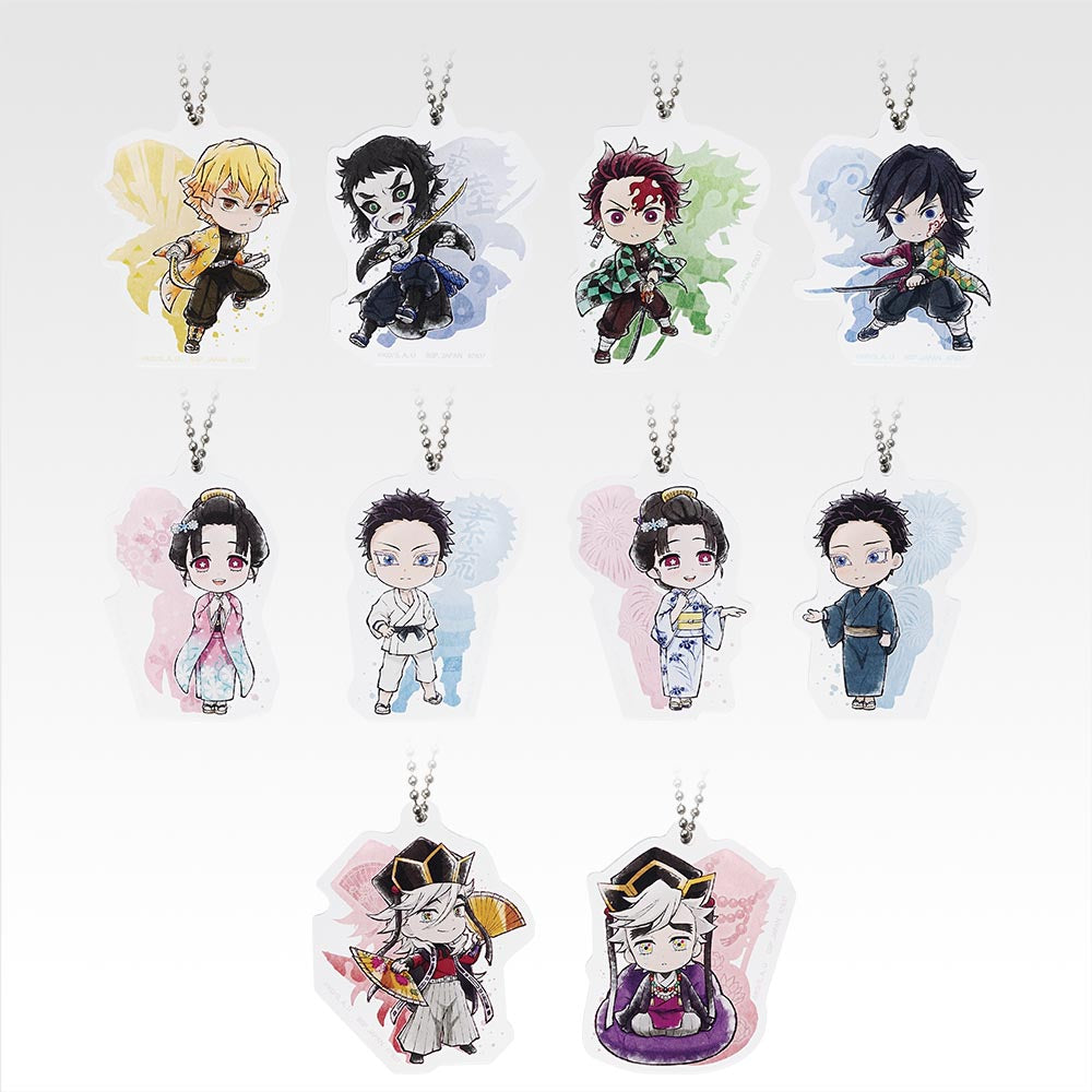 Ichiban Kuji Demon Slayer: Kimetsu no Yaiba Prize F Cute Character Acrylic Charm Collection - Mandorama