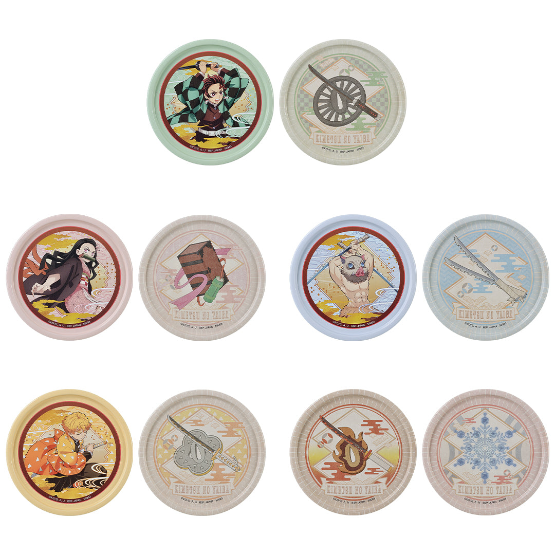 Ichiban Kuji Demon Slayer: Kimetsu no Yaiba Prize F Pair Metal Coaster Set - Mandorama
