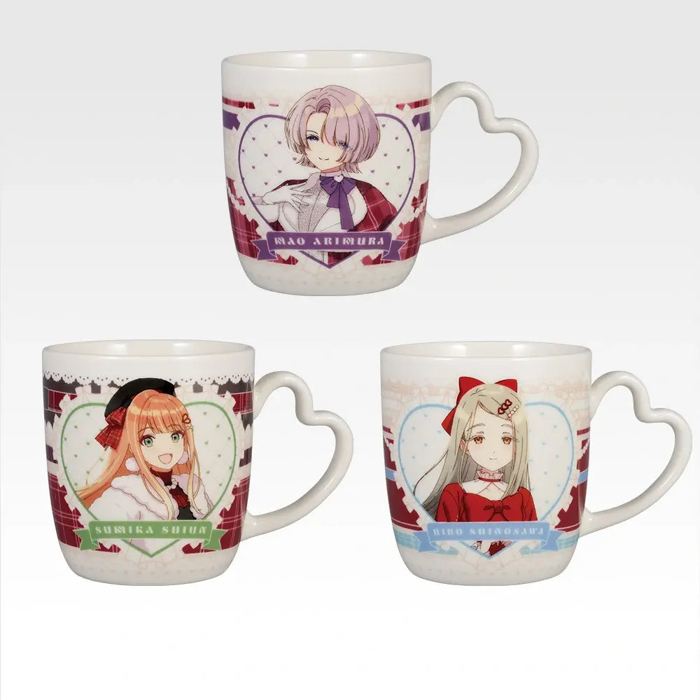 Ichiban Kuji Gakuen iDOLM@STER Prize E Original Illustration Checkered Pattern Mug Cup - Mandorama