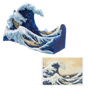 Ichiban Kuji Katsushika Hokusai Prize A The Great Wave off Kanagawa Postcard Stand Diorama - Mandorama