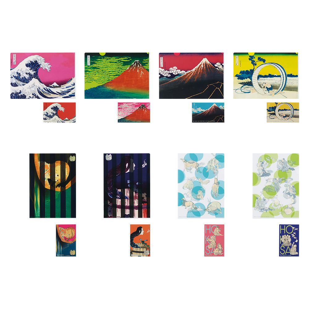 Ichiban Kuji Katsushika Hokusai Prize H Clear File and Sticker Set - Mandorama