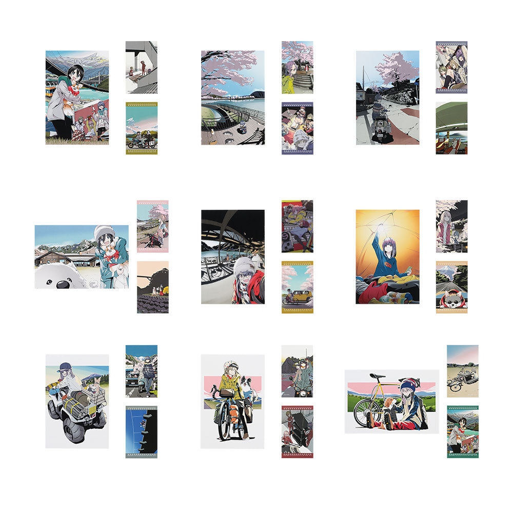 Ichiban Kuji Laid-Back Camp Prize G Postcard & Sticker Set - Mandorama