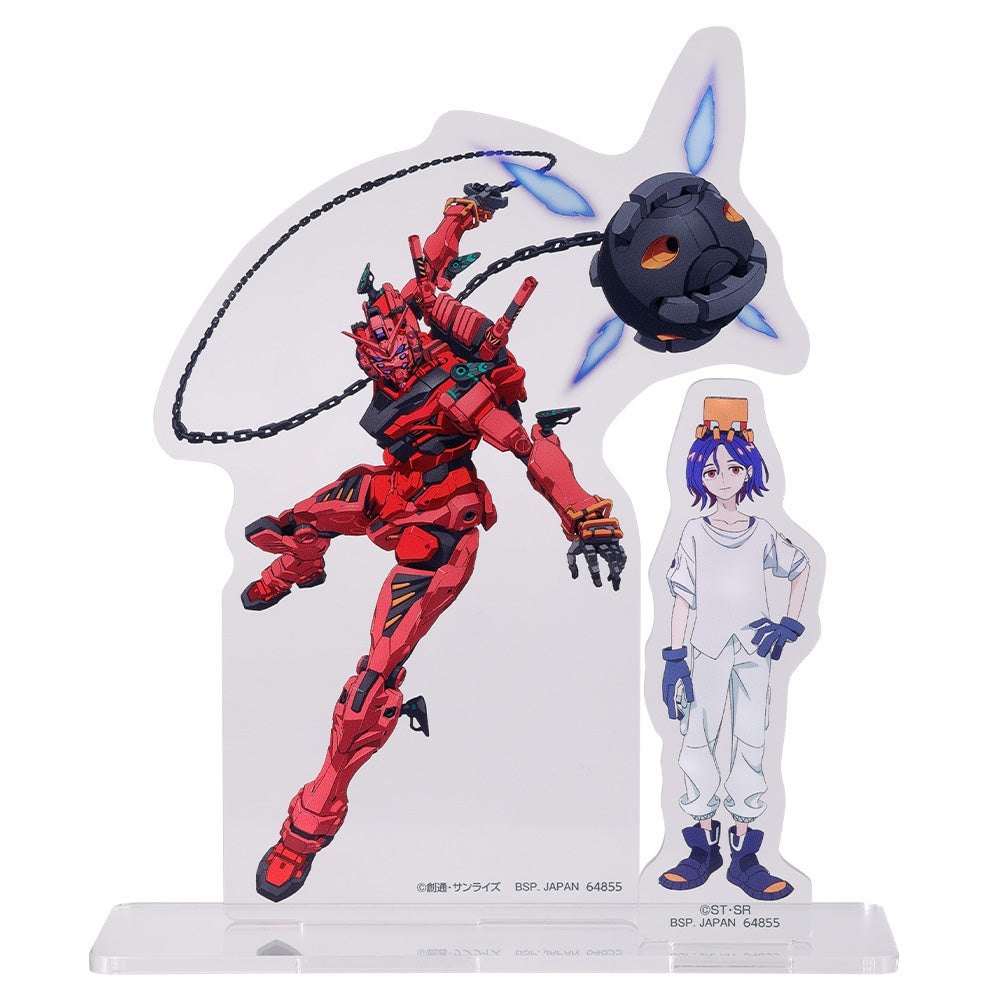 Ichiban Kuji Mobile Suit Gundam GQuuuuuuX Prize C Shuji & Red Gundam Visual Stand - Mandorama