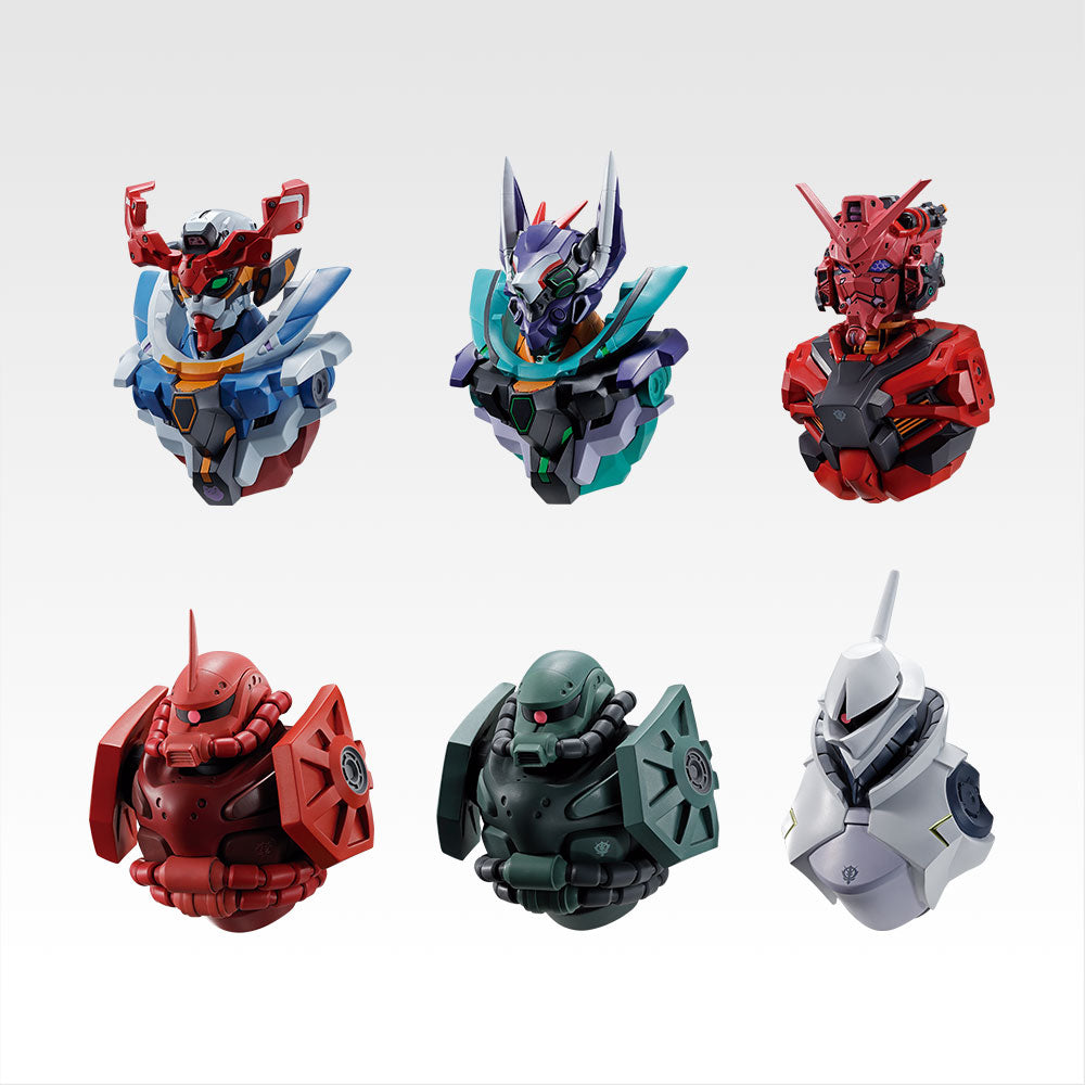 Ichiban Kuji Mobile Suit Gundam GQuuuuuuX Prize D Mobile Suit Head Magnet Set - Mandorama