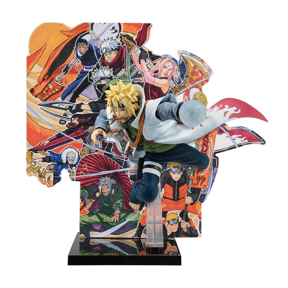 Ichiban Kuji Naruto Prize B Minato Namikaze Figure ~NARUTOP99 Memorial Kishimoto Seishi Illustration Background Panel~ - Mandorama