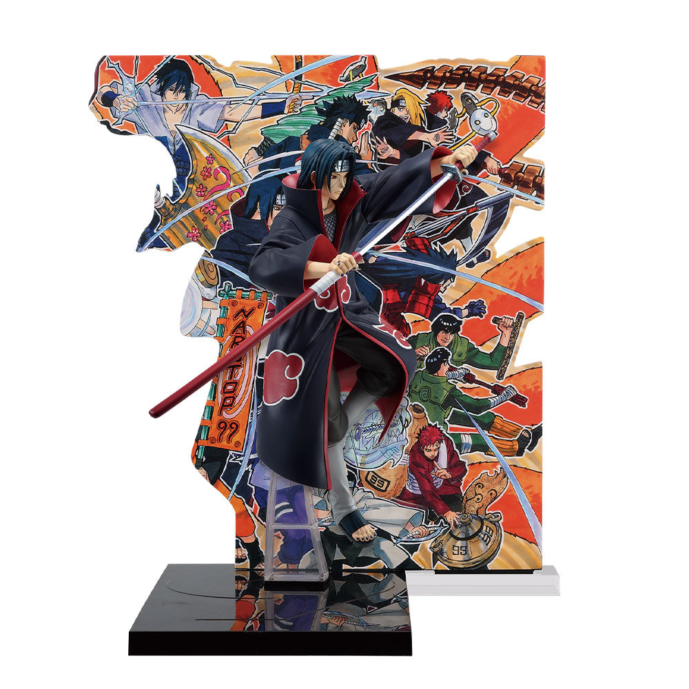 Ichiban Kuji Naruto Prize D Uchiha Itachi Figure ~NARUTOP99 Memorial Kishimoto Seishi Illustration Background Panel~ - Mandorama