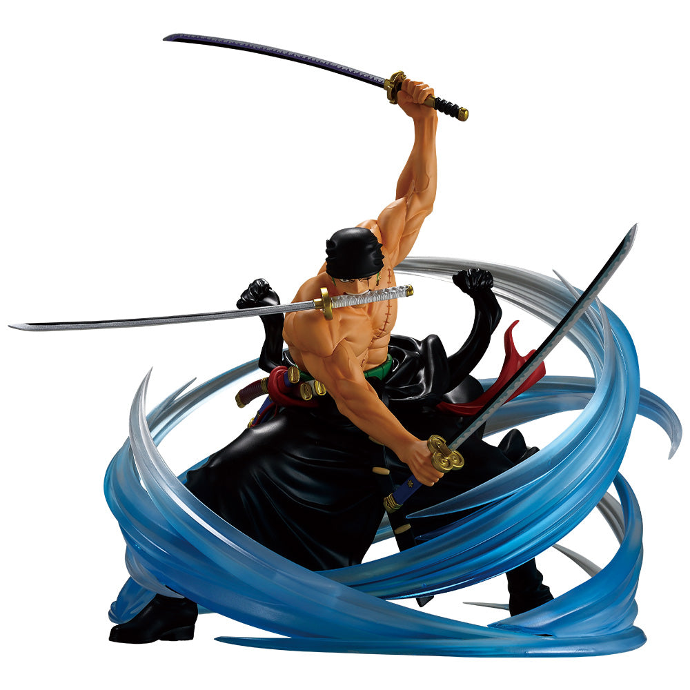 Ichiban Kuji One Piece Prize C Roronoa Zoro Black Rope Great Dragon Whirlwind Ink-Style Bulk Technique Figure - Mandorama