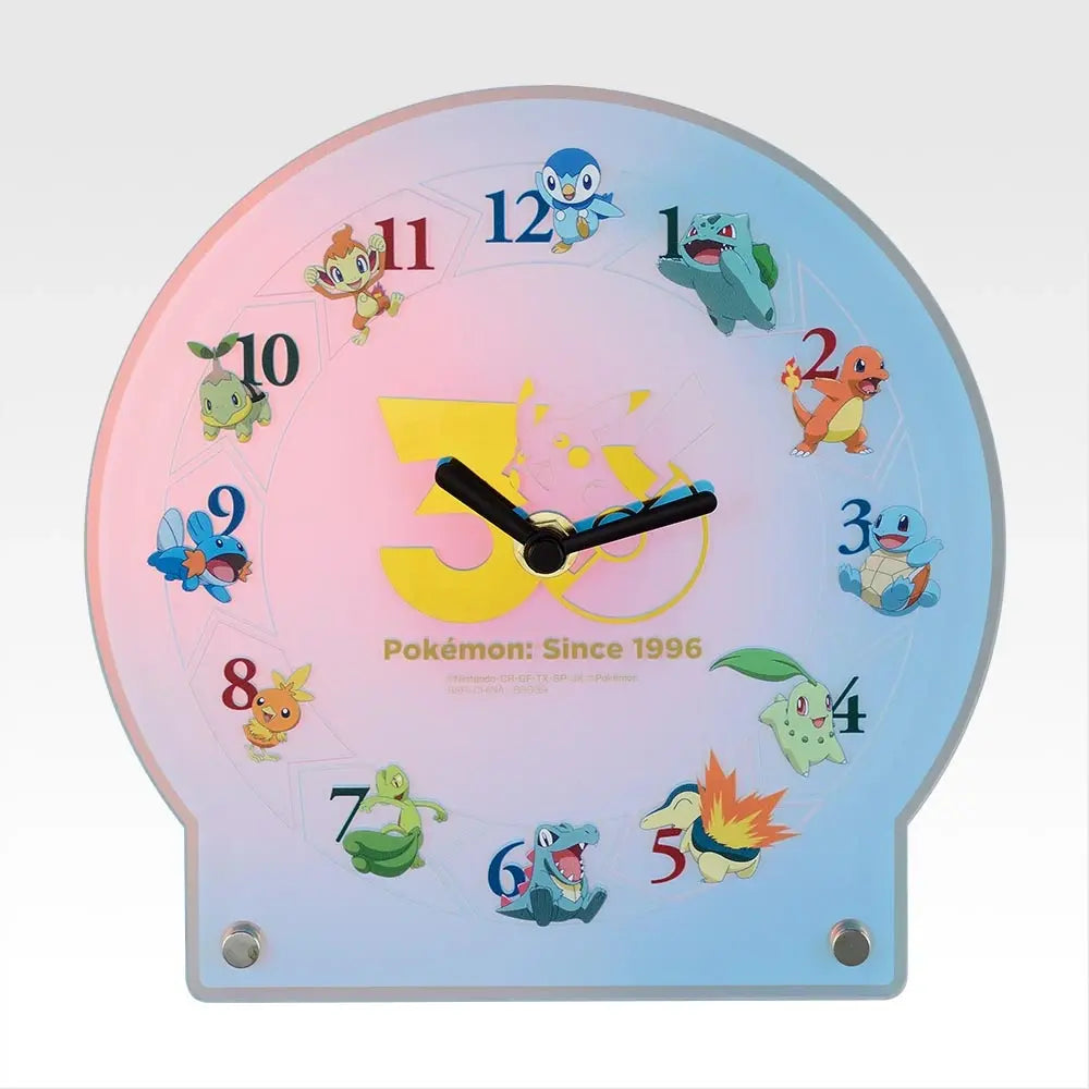 Ichiban Kuji Pokémon Prize A 30th Anniversary Acrylic Clock - Mandorama [src:https://assets.1kuji.com/uploads/product_item/image/107012/95cbc79e-ea10-4e76-b9bf-5bc5c9c6185b.webp]