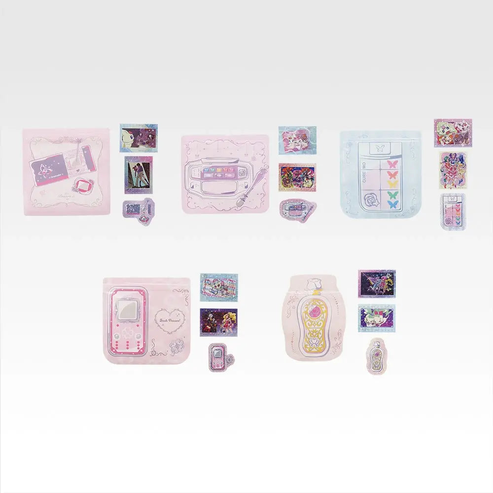 Ichiban Kuji Pretty Cure Prize H Zipper Bag & Sticker Set - Mandorama