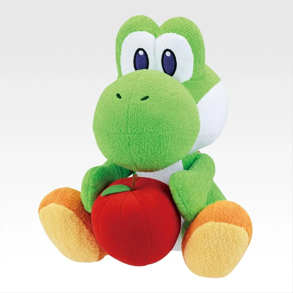 Ichiban Kuji Super Mario Prize A Yoshi Plush Toy with Apple - Mandorama