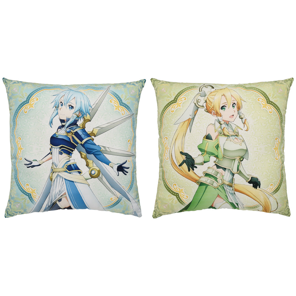 Ichiban Kuji Sword Art Online Prize E Sinon & Leafa Cushion ~Sun God Solus & Earth God Terraria~ - Mandorama