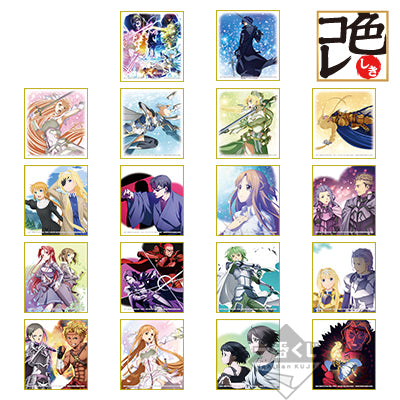 Ichiban Kuji Sword Art Online Prize G Teaser & Promotion Illustration Mini Shikishi - Mandorama