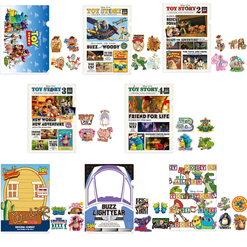 Ichiban Kuji Toy Story Prize J Famous Scene Clear File & Popular Character All-Star Sticker - Mandorama