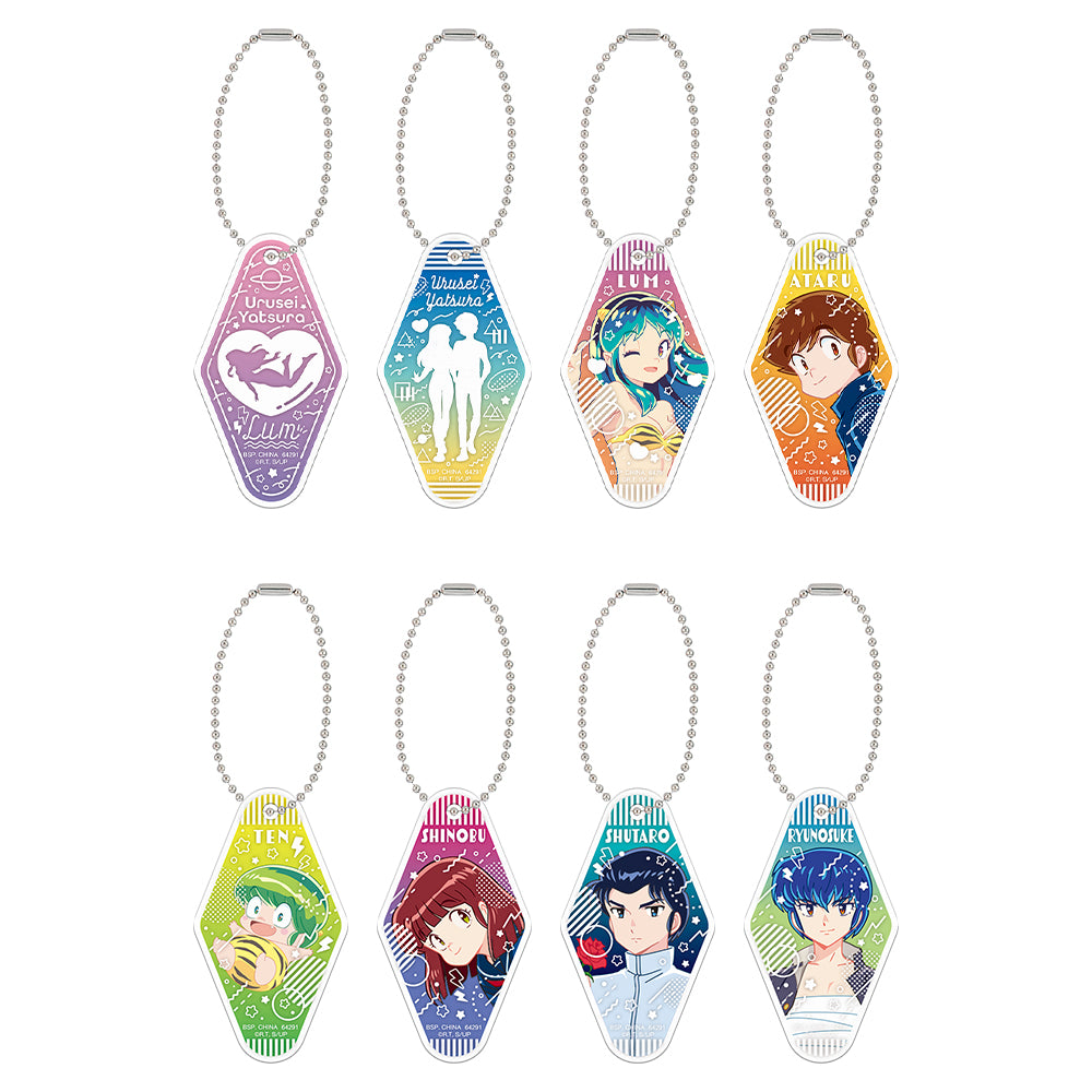 Ichiban Kuji Urusei Yatsura Prize H Motel Key-Style Acrylic Charm Set - Mandorama
