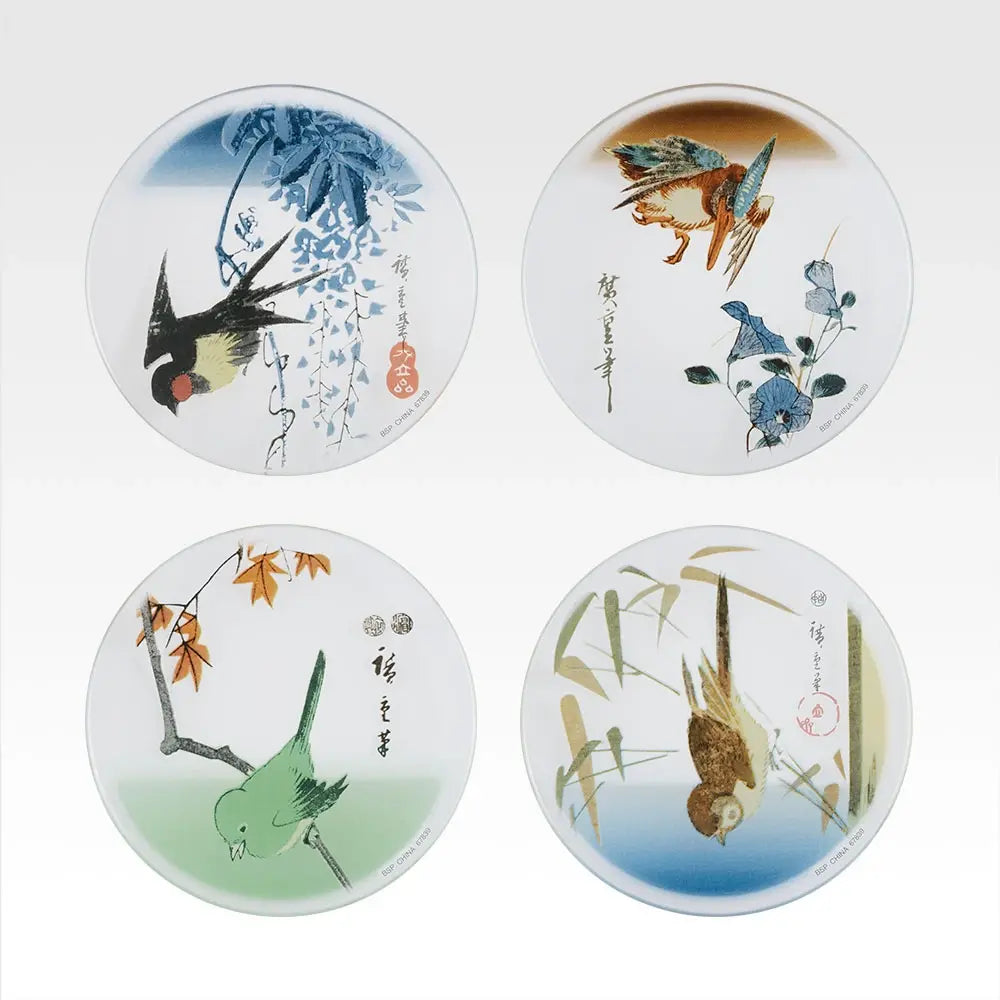 Ichiban Kuji Utagawa School Prize E Utagawa Hiroshige Small Bird Glass Plate - Mandorama