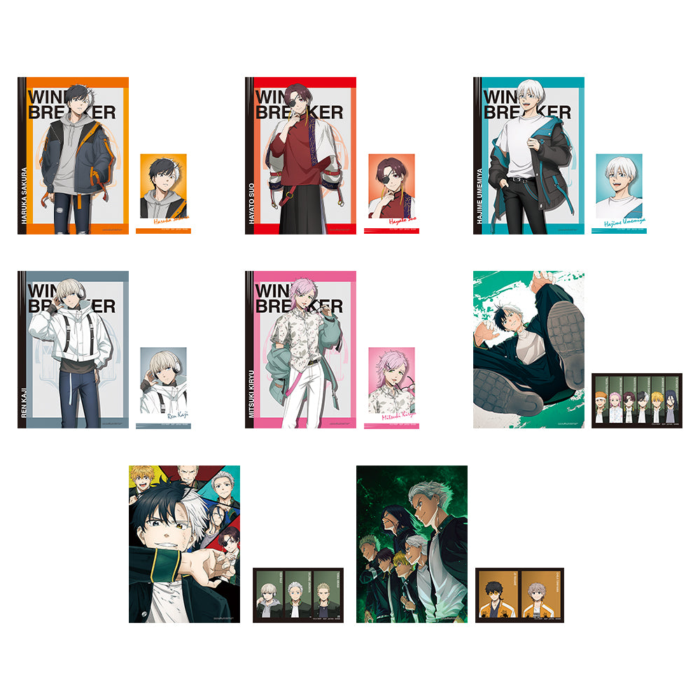 Ichiban Kuji Wind Breaker Prize F Clear Poster & Sticker Set - Mandorama