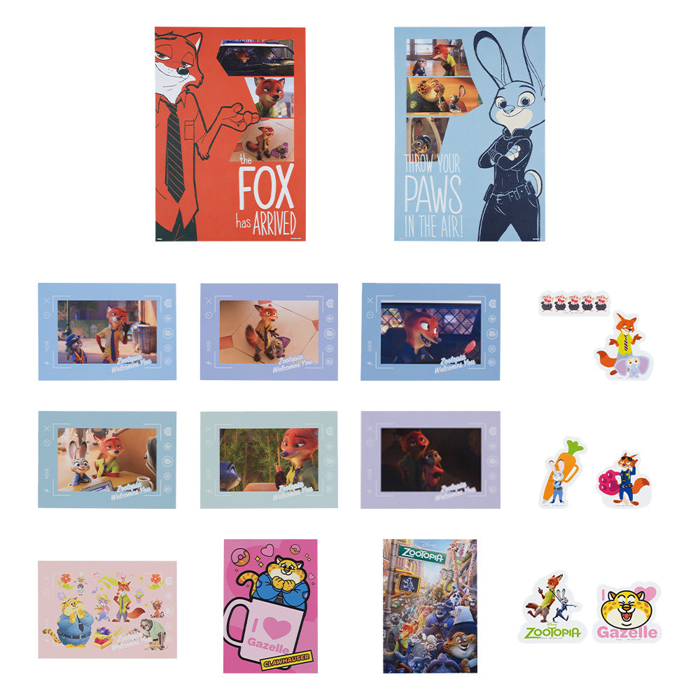 Ichiban Kuji Zootopia Prize E Poster / Card & Seal Set - Mandorama