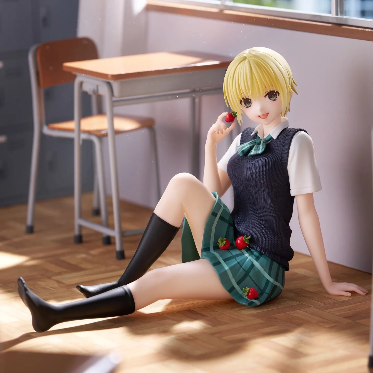 Tsukasa Nishino Ichigo 100% Desktop Cute Prize Figure by Taito - Mandorama [src:https://tokutame.net/wp-content/uploads/2026/06/prize-202608-ichigo100-taito.webp]