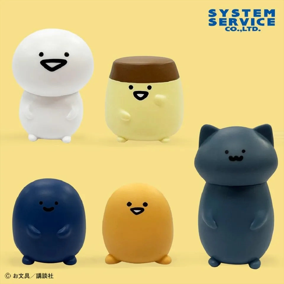 Amber/gold chick figure Obungu to Issho Prize Figure by System Service (04/2025) - Mandorama [src:https://tokutame.net/wp-content/uploads/2025/03/prize-202504-obungu-system1.webp]