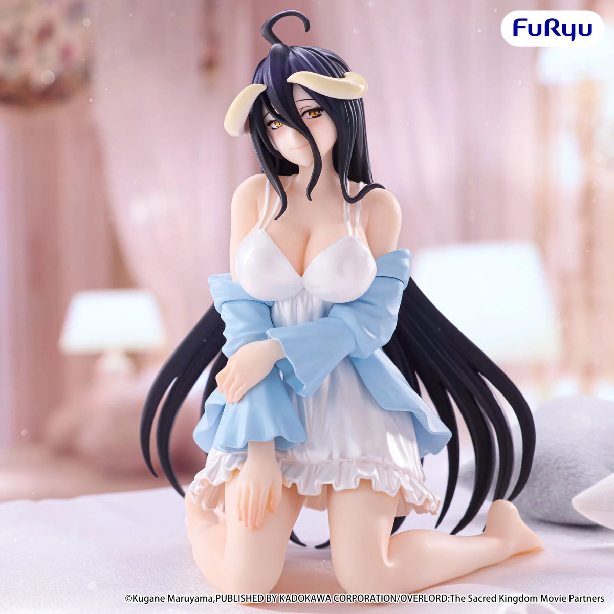 Albedo Roomwear Ver. Pearl White Overlord Noodle Stopper Prize Figure by FuRyu (01/2027) - Mandorama