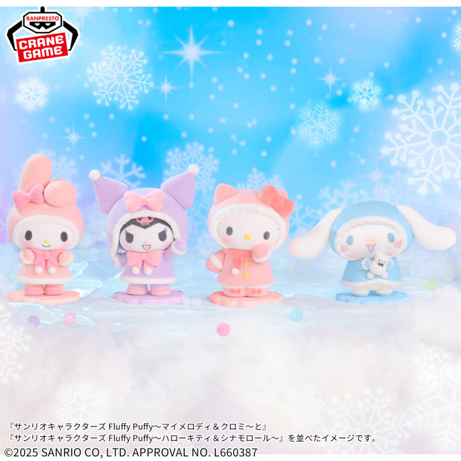 Hello Kitty, Cinnamoroll Sanrio Characters Fluffy Puffy Prize Figure by Banpresto - Mandorama