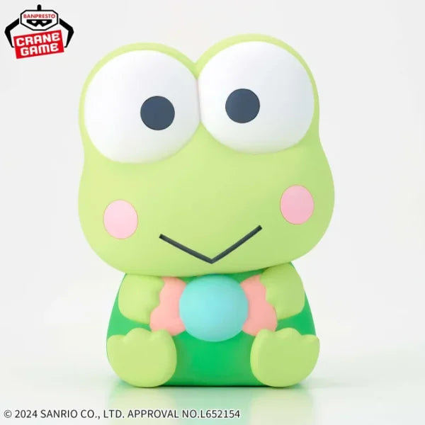Keroppi Sanrio Characters SOFVIMATES Prize Figure by Banpresto (03/2025) - Mandorama [src:https://tokutame.net/wp-content/uploads/2025/01/prize-202503-sanrio-banpresto1.webp]