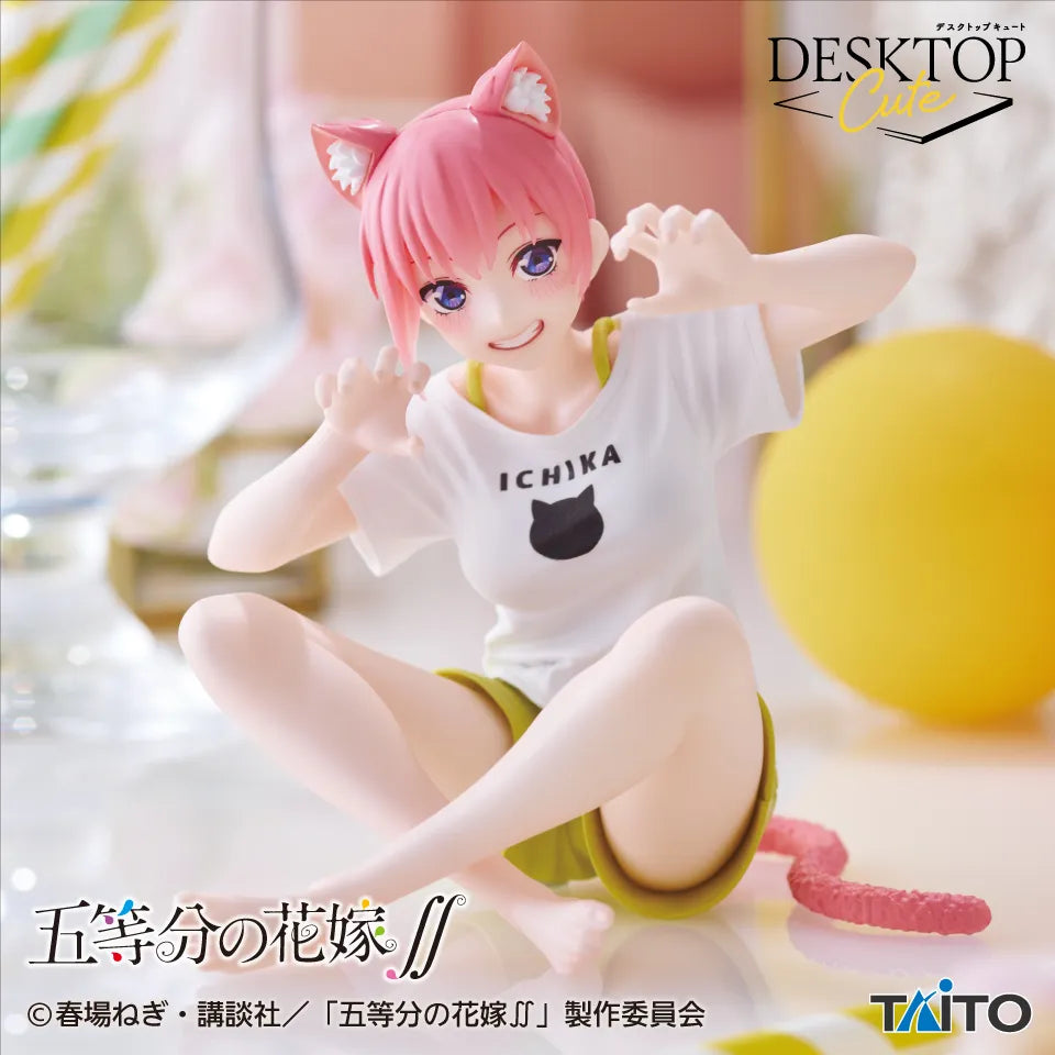 Ichika Nakano The Quintessential Quintuplets Desktop Cute Prize Figure by Taito (12/2025) - Mandorama [src:https://tokutame.net/wp-content/uploads/2025/09/prize-202512-gotoubun-taito1.webp]