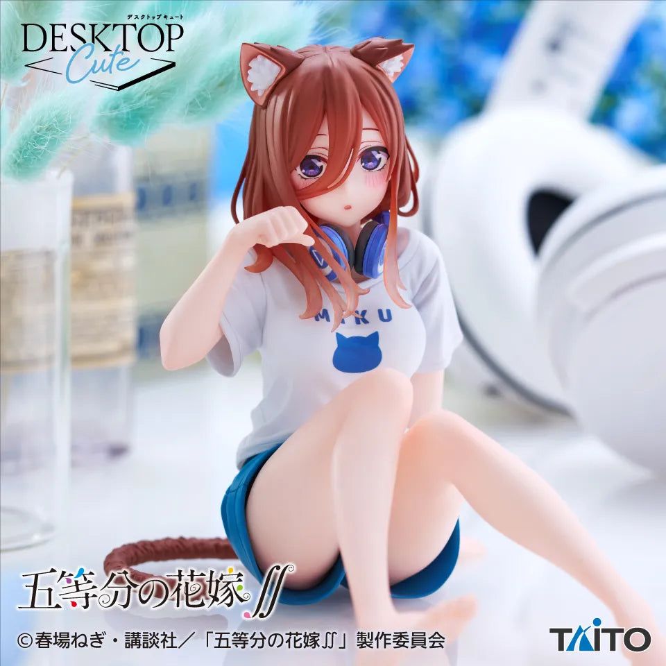 Miku Nakano The Quintessential Quintuplets Desktop Cute Prize Figure by Taito (02/2026) - Mandorama [src:https://tokutame.net/wp-content/uploads/2025/11/prize-202602-gotoubun-taito1.webp]