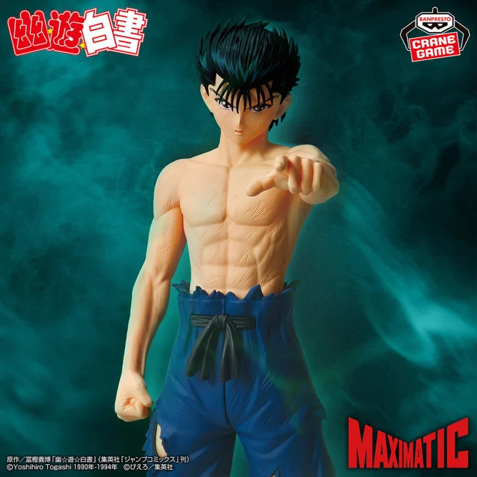 Yusuke Urameshi Yu Yu Hakusho MAXIMATIC Prize Figure by Banpresto (06/2025) - Mandorama [src:https://tokutame.net/wp-content/uploads/2025/05/prize-20250617-yuuyuuhakusho-banpresto1.webp]
