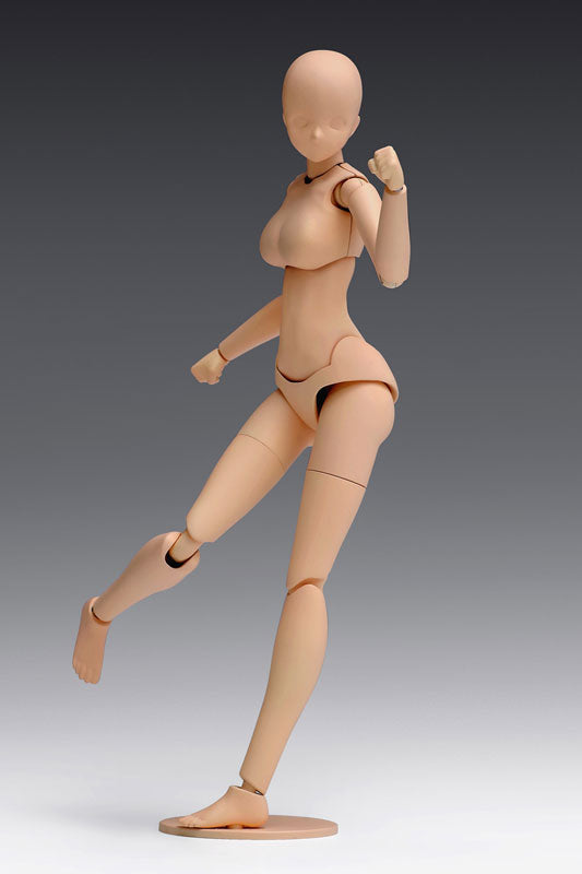 1/12 Scale Movable Body Female Type [Deluxe] Light Brown Plastic Model