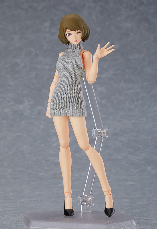 figma Styles Female body (Chiaki) with Backless Sweater Coordination