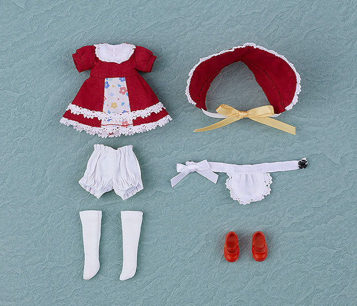 Nendoroid Doll Outfit Set Retro One-piece Dress (Red)
